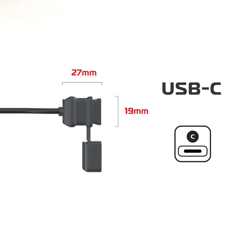 Įkraunamas lizdas "Oxford" USB-C 5V/3A tipo