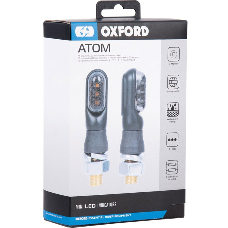 "Oxford LED Atom" mini posūkių signalai, įskaitant rezistorius