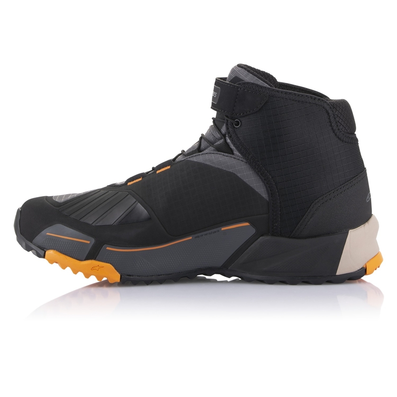 "Alpinestars CR-X Drystar" juodai-rudai-oranžiniai motociklininko batai
