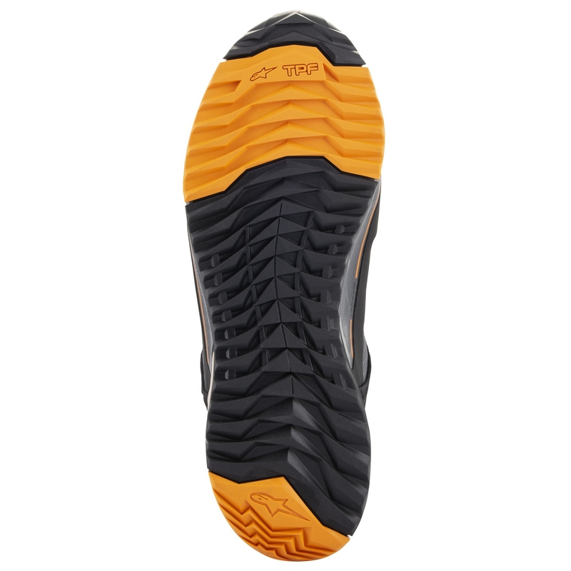 "Alpinestars CR-X Drystar" juodai-rudai-oranžiniai motociklininko batai