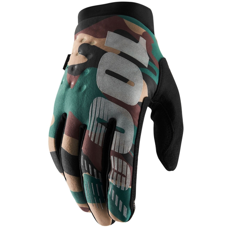 Motokroso pirštinės 100% - JAV BRISKER camo-black