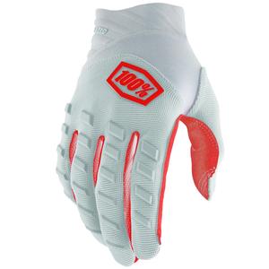 Motokroso pirštinės 100% - JAV AIRMATIC silver