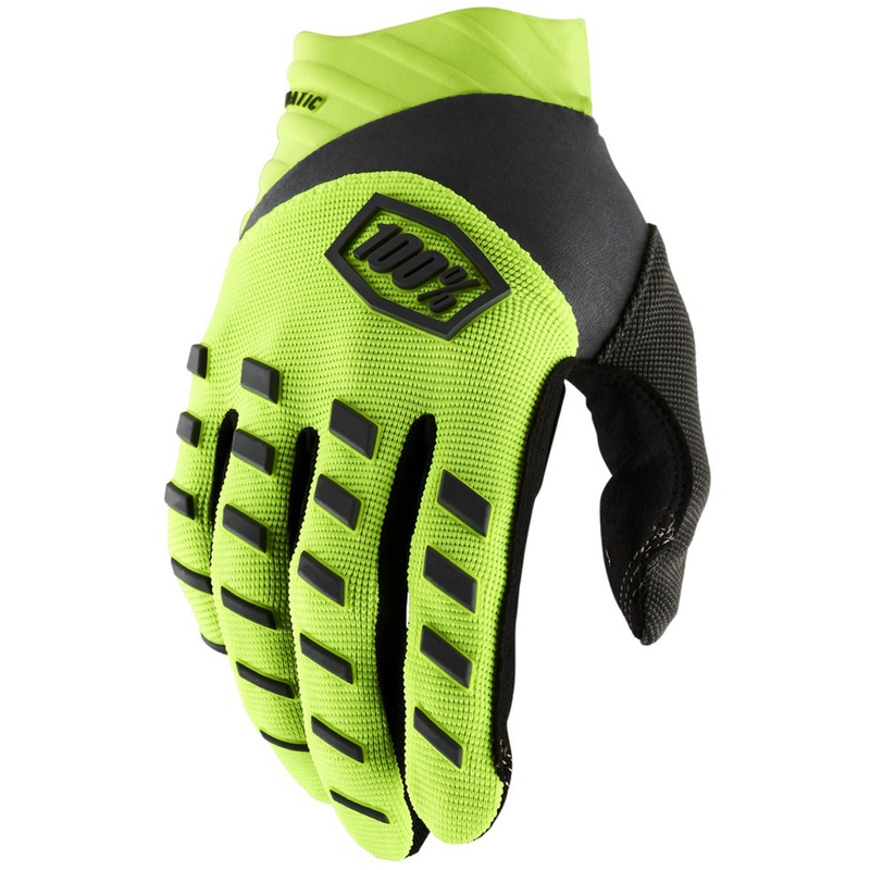 Motokroso pirštinės 100% - JAV AIRMATIC geltonos-juodos