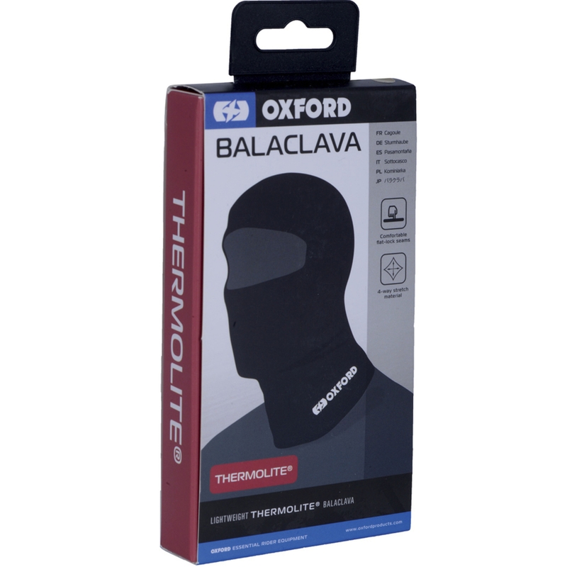 "Oxford" motociklininko balaklava Thermolite® juoda