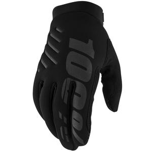 Motokroso pirštinės 100% - JAV BRISKER juodos spalvos