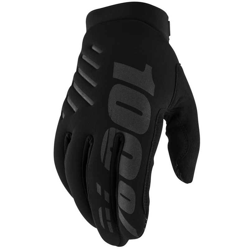 Motokroso pirštinės 100% - JAV BRISKER juodos spalvos