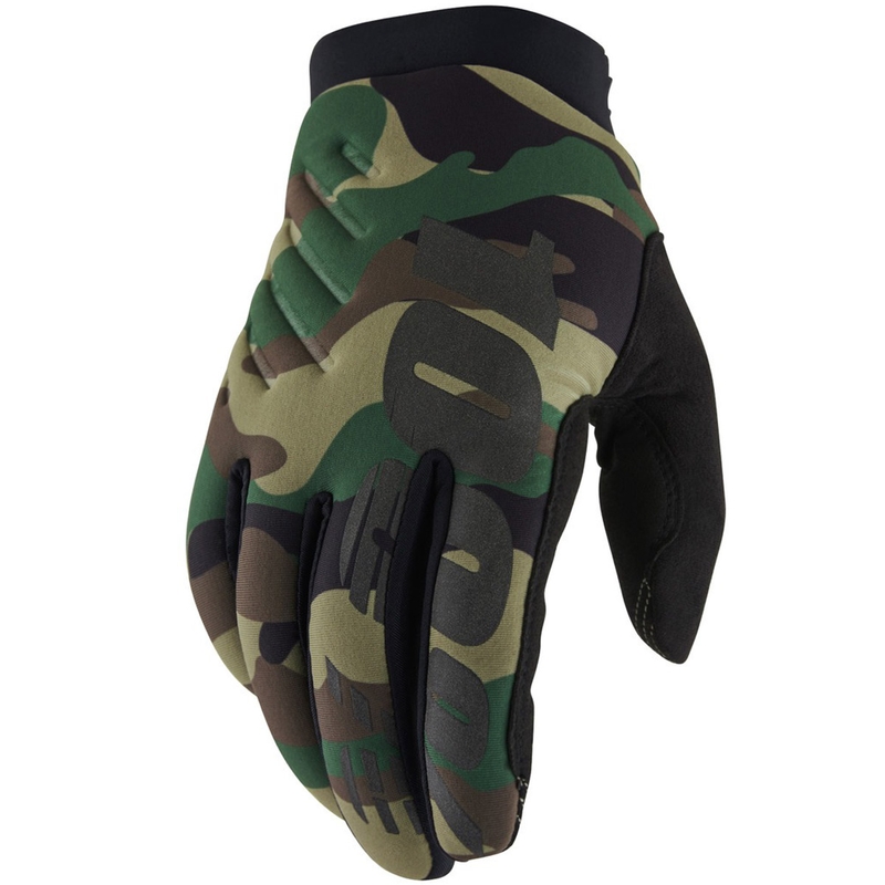 Motokroso pirštinės 100% - JAV BRISKER black-camo