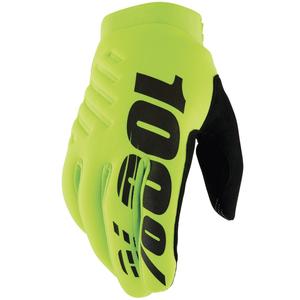 Motokroso pirštinės 100% - JAV BRISKER geltonos-juodos