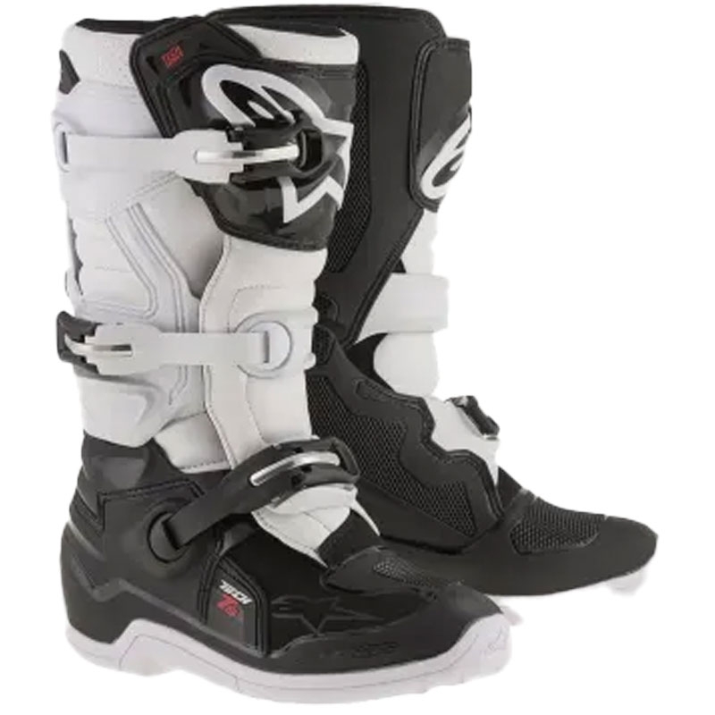 "Alpinestars Tech 7 S" juodai balti vaikiški motociklininko batai