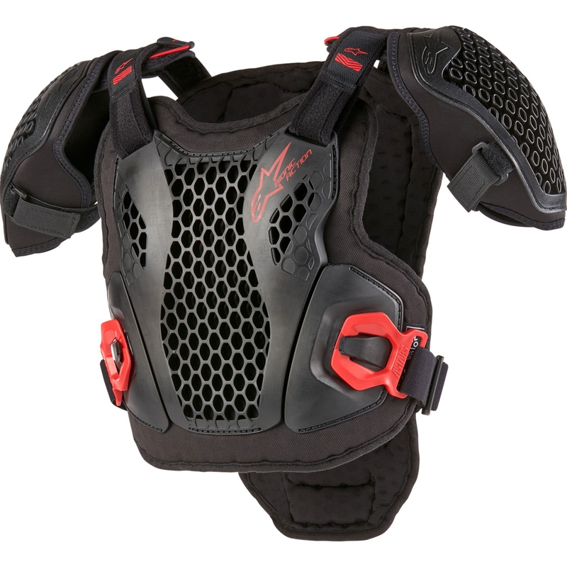 Alpinestars Bionic Action Youth krūtinės ląsta juoda ir raudona