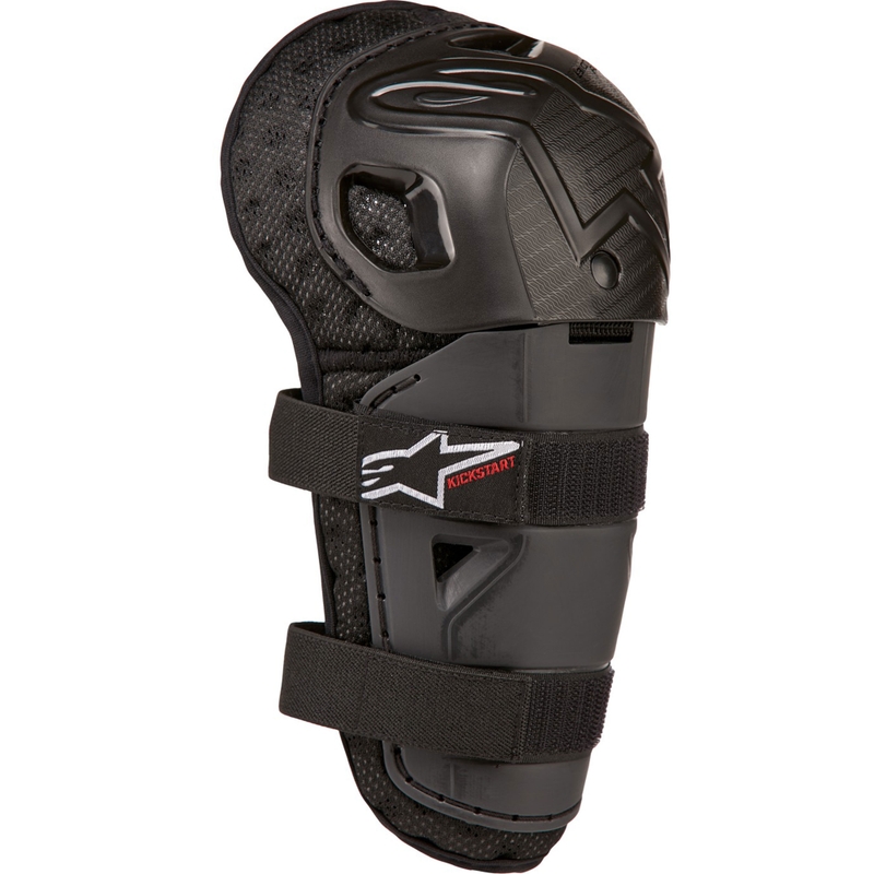 Alpinestars Bionic Kickstart kelio įtvarai vaikams juodos ir raudonos spalvos