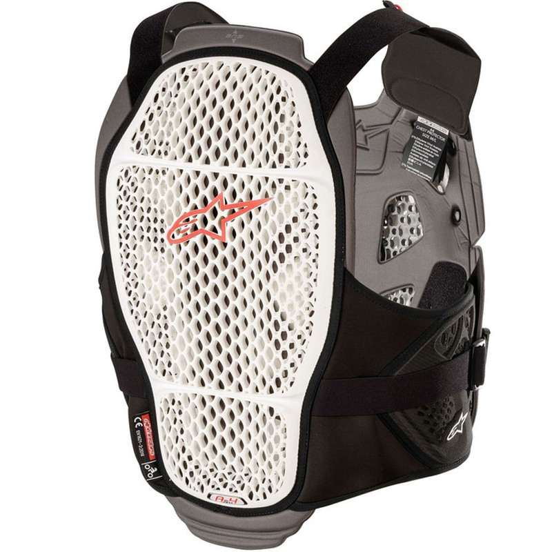 "Alpinestars A-4 MAX" balta-antracito-raudona krūtinės apsauga