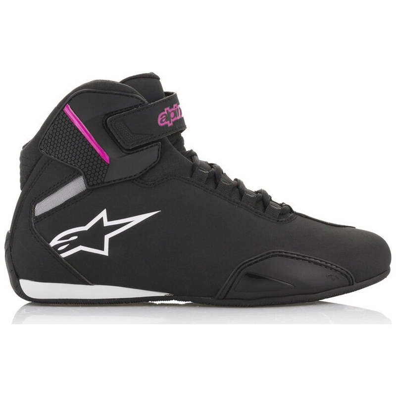 Alpinestars Stella Sector Moterų motociklininkų batai juodai violetinės spalvos