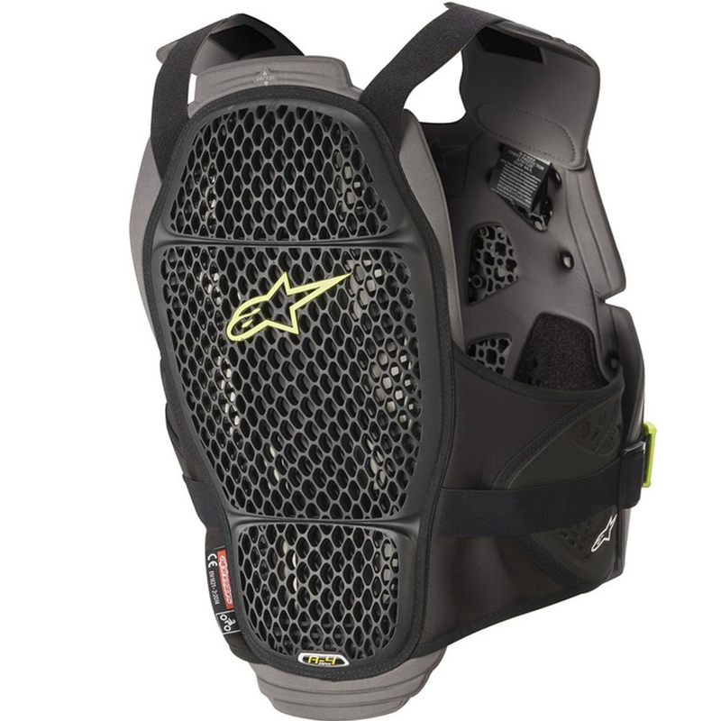 Chránič hrudníku Alpinestars A-4 MAX černo-antracitovo-fluo žlutý
