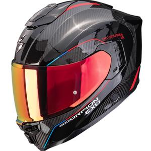 Scorpion EXO-1500 Carbon Air Mundi motociklo šalmas, juodas-raudonas