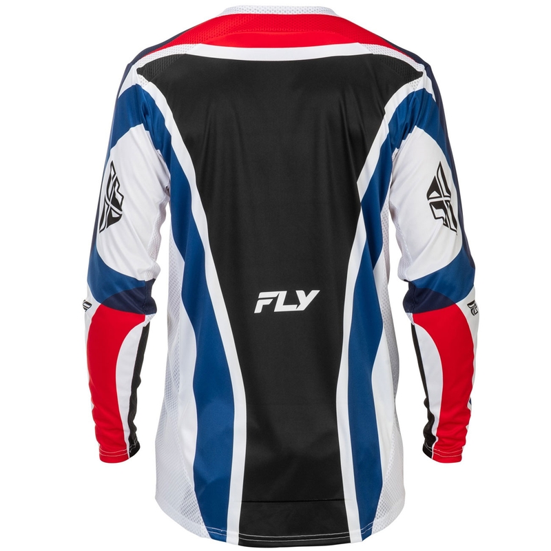 Motokroso marškinėliai FLY Racing Lite USA raudona-balta-mėlyna