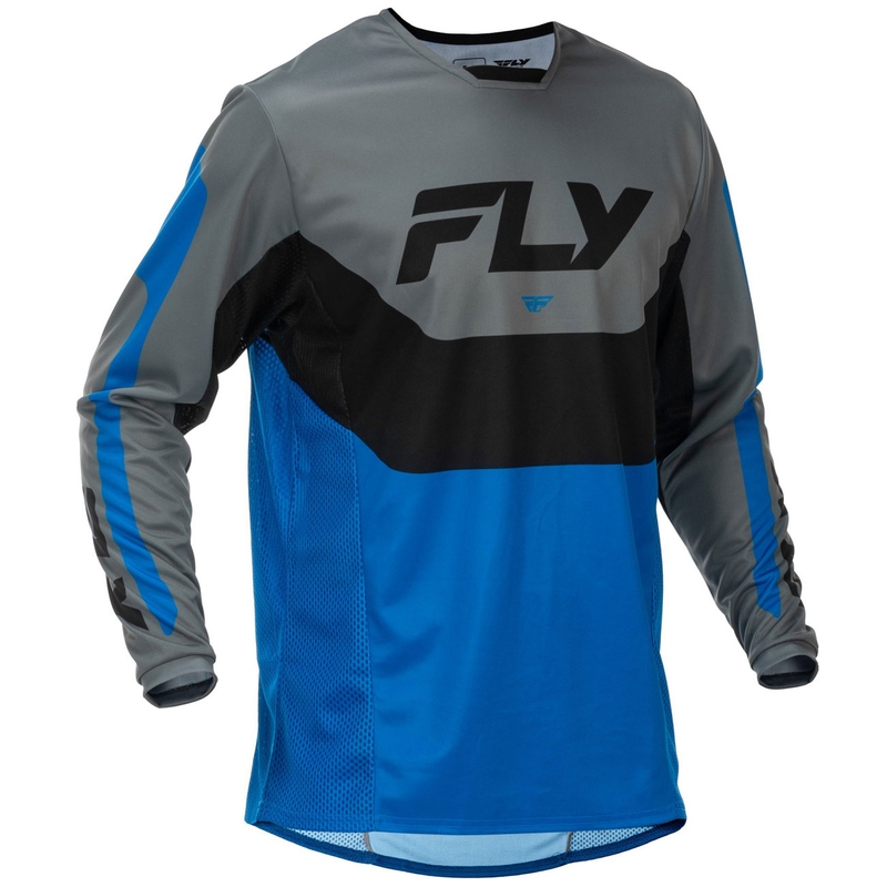 Motokroso marškinėliai FLY Racing Kinetic USA blue-grey-black