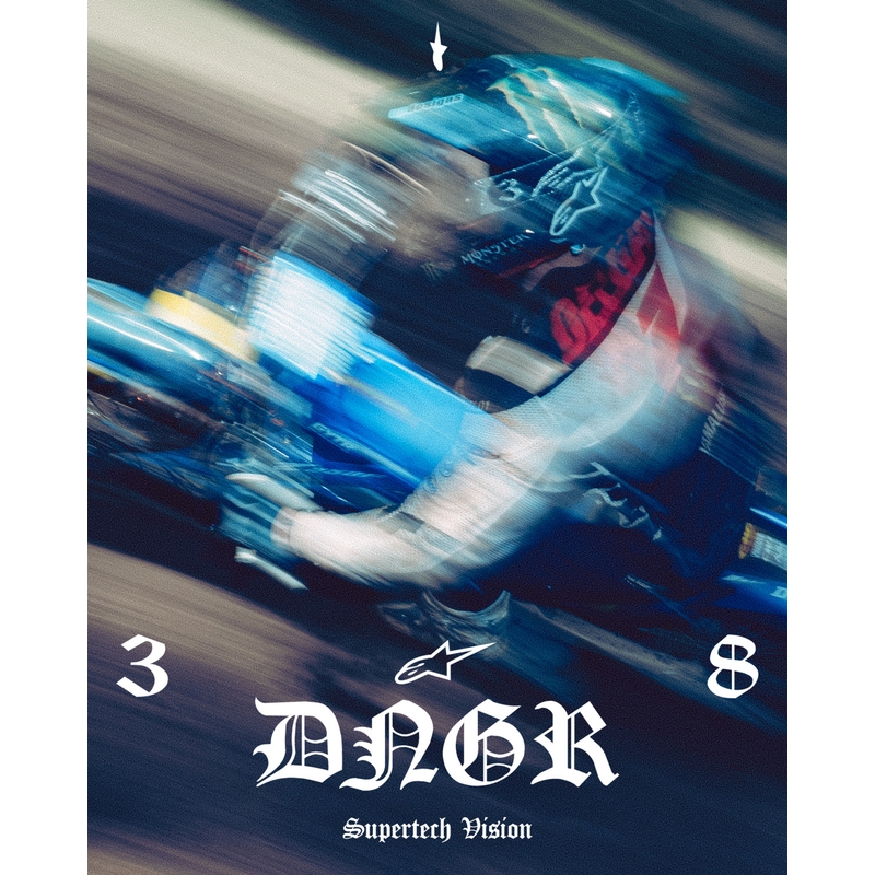 Alpinestars Supertech Vision DNGR38 XXV juodos ir sidabrinės spalvos motokroso akiniai su sidabriniais veidrodiniais stiklais