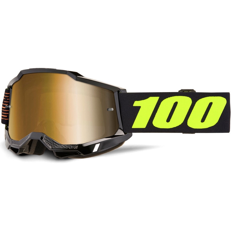 Motokroso akiniai 100% Accuri 2 FAIRBANKS su aukso spalvos plexi