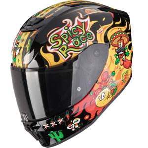 Vaikiškas motociklininko šalmas Scorpion EXO-JNR Air Yucatan Black-Yellow-Red