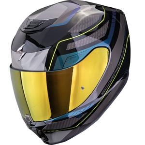 Integruotas motociklininko šalmas Scorpion EXO-391 Leo juoda-mėlyna