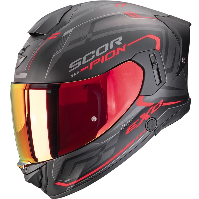 Scorpion EXO-530 Air Slope uždaras motociklo šalmas, matinė juoda-raudona