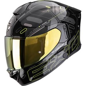 Integruotas motociklininko šalmas "Scorpion EXO-530 Air Fond" juodas-fluo geltonas