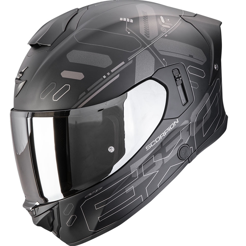 Integruotas motociklininko šalmas Scorpion EXO-530 Air Fond juodas-sidabrinis