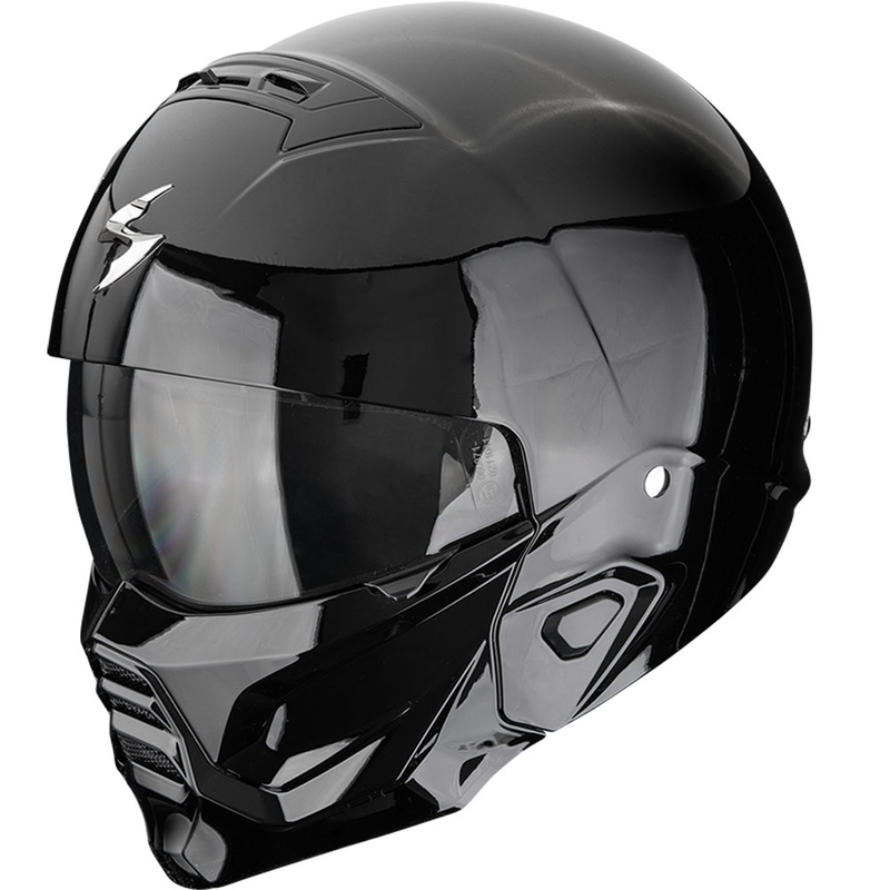 Atviras šalmas su kauke Scorpion EXO-COMBAT II Solid black