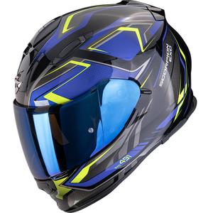 Integruotas motociklininko šalmas Scorpion EXO-491 Zumo black-blue-fluo yellow