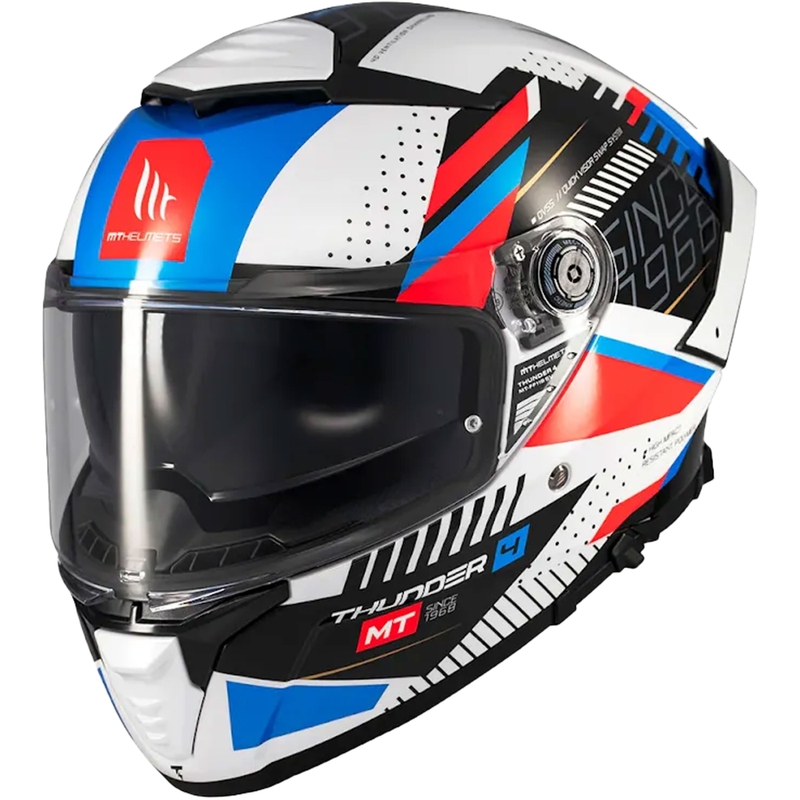 Uždaras motociklo šalmas MT Thunder 4 SV Luminence mėlynas