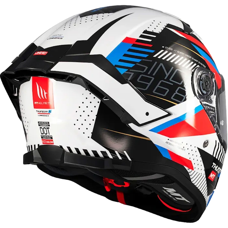 Uždaras motociklo šalmas MT Thunder 4 SV Luminence mėlynas