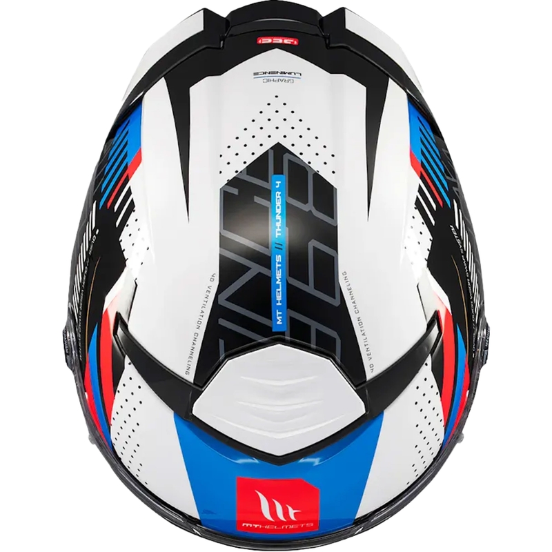 Uždaras motociklo šalmas MT Thunder 4 SV Luminence mėlynas
