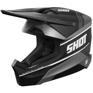 Motokroso šalmas Shot Furious Dust matinės juodos spalvos