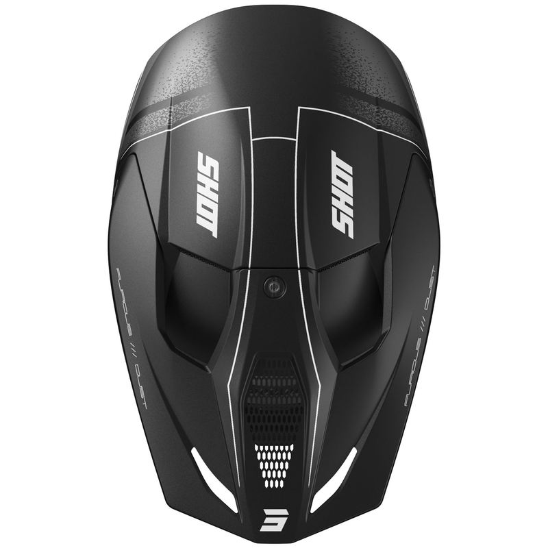 Motokroso šalmas Shot Furious Dust matinės juodos spalvos