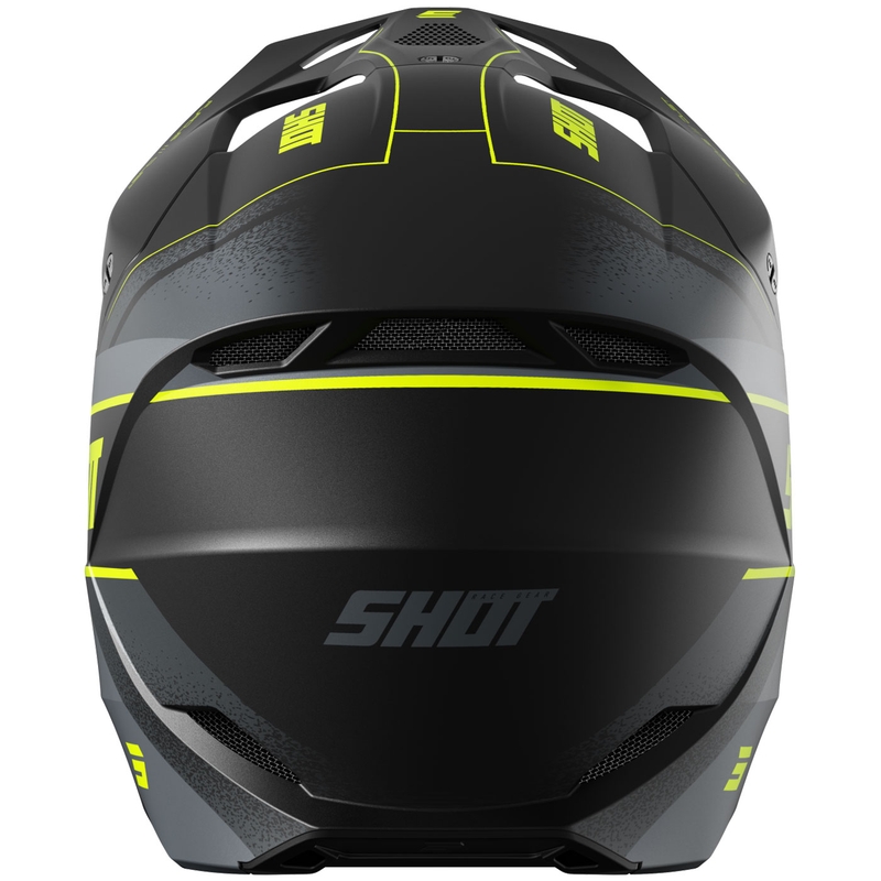 Motokroso šalmas Shot Furious Dust matinis fluo geltonas