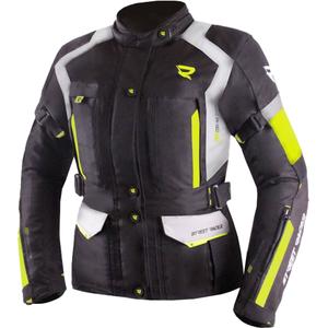 Moteriška Street Racer Hilax Black-Gray-Fluo Yellow motociklininko striukė