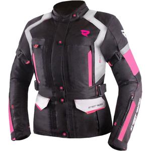Moteriška motociklininko striukė Street Racer Hilax Black-Grey-Pink