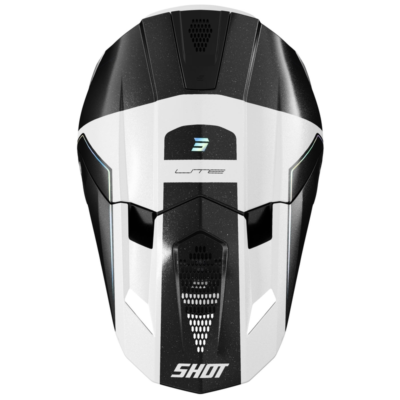 Motokroso šalmas "Shot Lite S10 holographic pearl