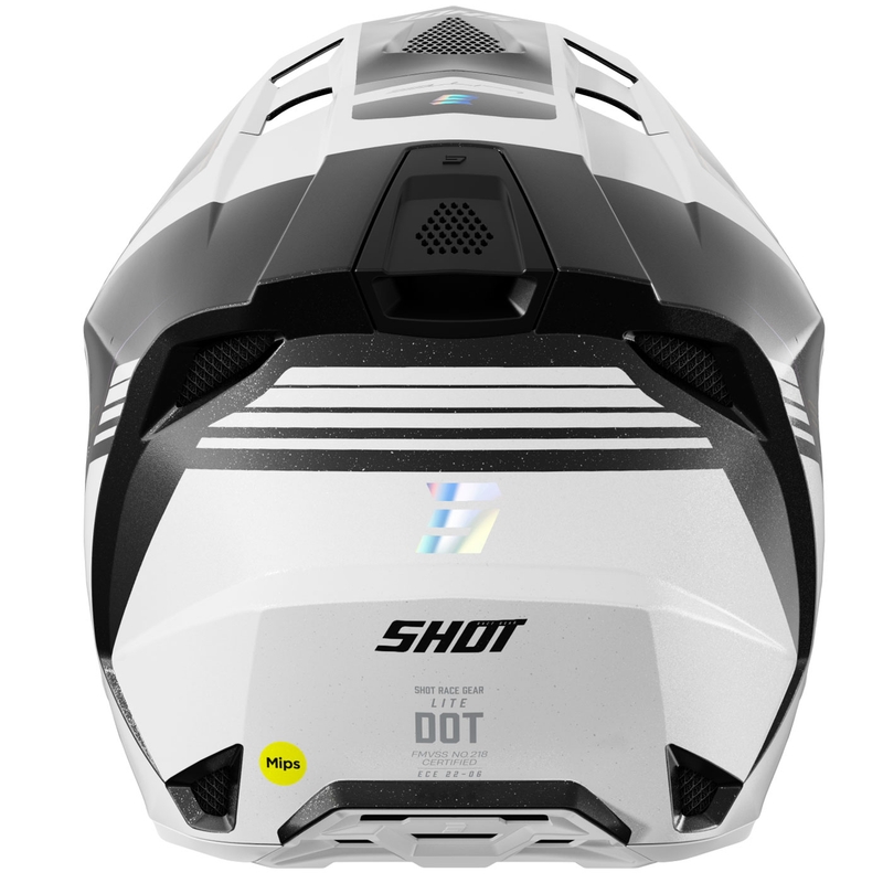 Motokroso šalmas "Shot Lite S10 holographic pearl