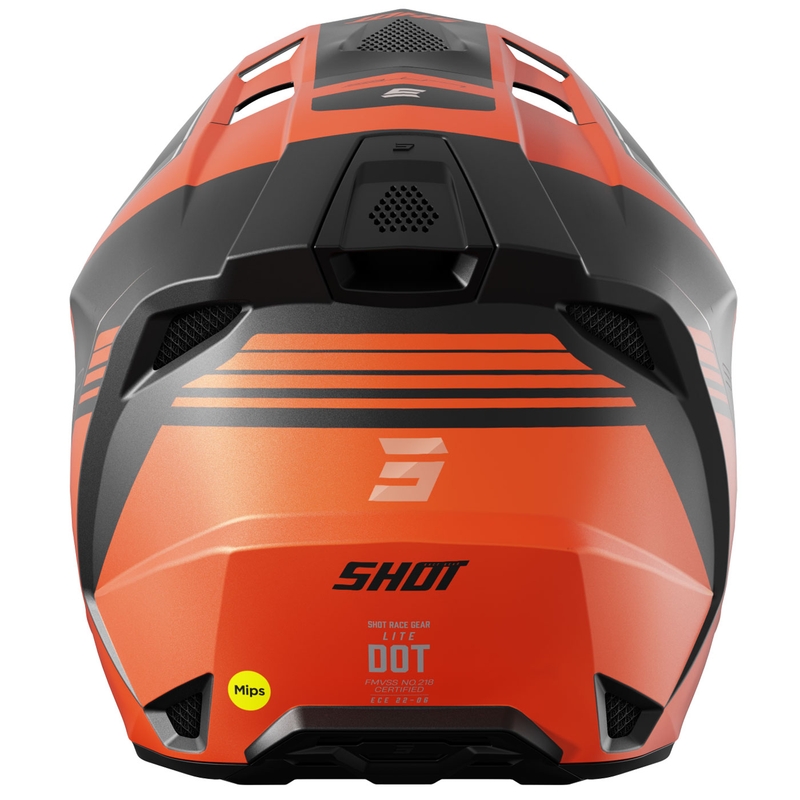 Motokroso šalmas "Shot Lite S10" matinės oranžinės spalvos