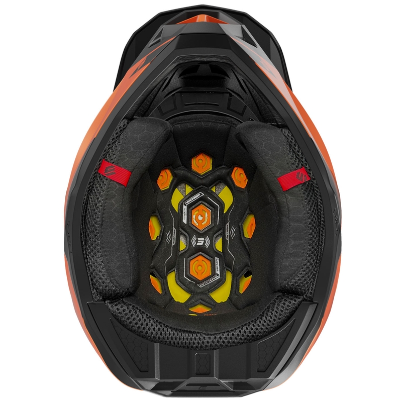 Motokroso šalmas "Shot Lite S10" matinės oranžinės spalvos