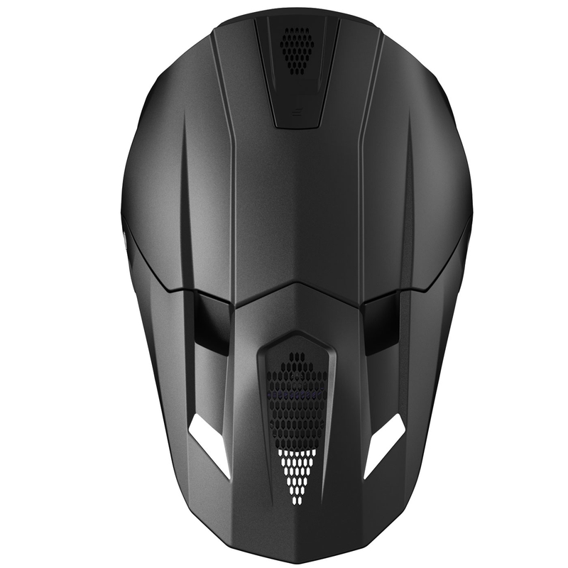 Motokroso šalmas Shot Lite Solid matinės juodos spalvos