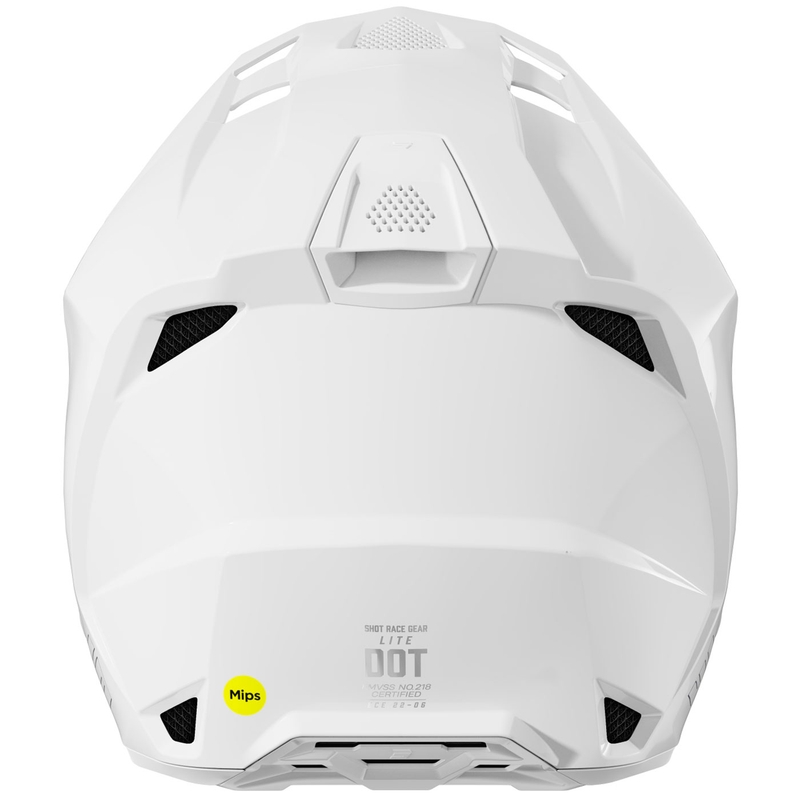 Motokroso šalmas "Shot Lite Solid glossy white