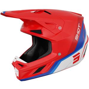 Motokroso šalmas Shot Speed Atomic perlamutrinės raudonos spalvos