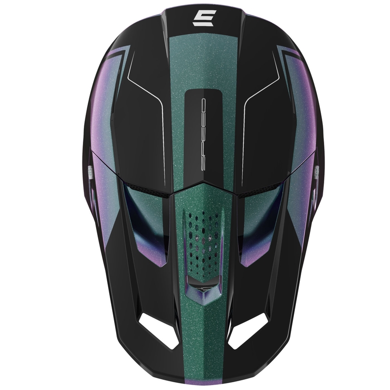 Motokroso šalmas Shot Speed Fury blizgus cameleon