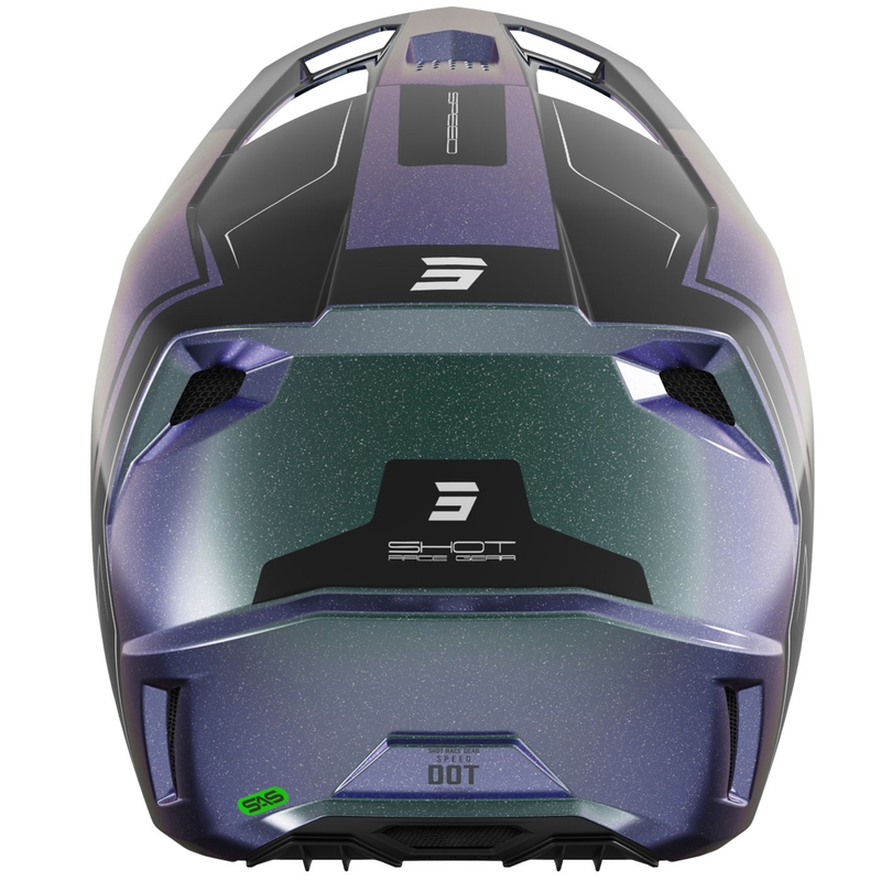 Motokroso šalmas Shot Speed Fury blizgus cameleon