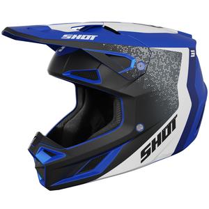 Motokroso šalmas Shot Speed Hybrid matinis mėlynas