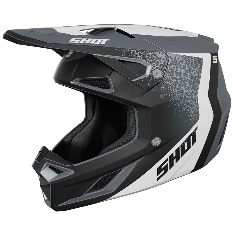 Motokroso šalmas "Shot Speed Hybrid" matinės pilkos spalvos