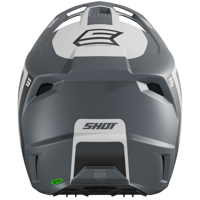 Motokroso šalmas "Shot Speed Hybrid" matinės pilkos spalvos